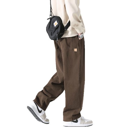 [Olekei]サルエルパンツメンズズボンワイドパンツメンズズボン9分丈無地調整紐人気快適ゆったり通気性..