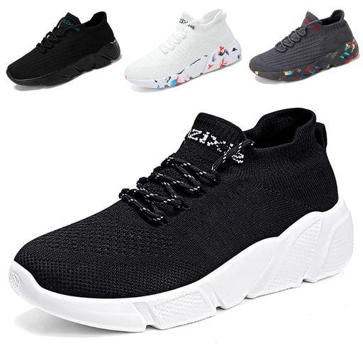 [GongPu]シューズメンズスニーカーレディーススリッポン厚底ナースシューズスポーツシューズウォーキングシューズランニングシューズ白運動靴黒トレーニングカップルシューズ幅広立ち…