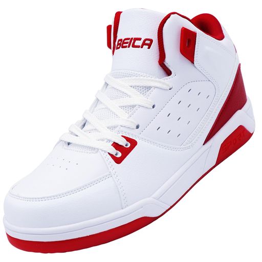 [BeitaSports]スニーカーメンズレディースカジュアルシューズ歩きやすい立ち仕事通学靴通勤靴白赤ヒッ..