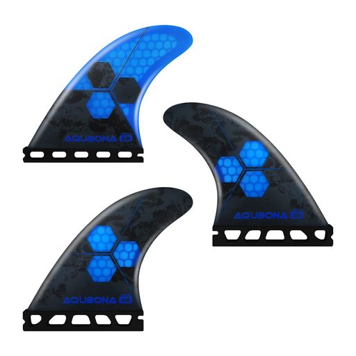 ツイン/トライ/クワッドフィンセットハニカムガラスファイバーパフォーマンスシングルタブまたはTwinTabII対応G3/G5/G6/GX/AM1サイズサーフボードフィンwithFinキースクリュー(青い3M)