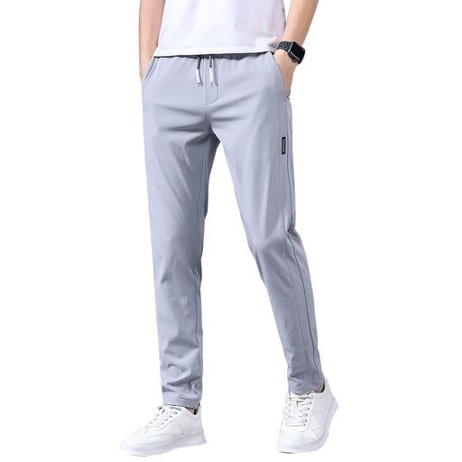 ズボンメンズパンツ接触冷感夏服ジョガーパンツ涼しい速乾超ストレッチスウェットパンツ薄手軽量レギパン美脚イージーパンツ部屋着ボトムスアイスシルクパンツ春夏