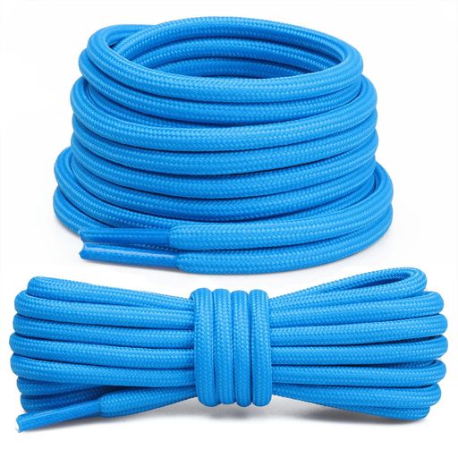 [Stepace]2足(4本入り)丸型シューレース登山靴スニーカー靴ひも長さ80~160cm11色丸紐RoyalBlue-160