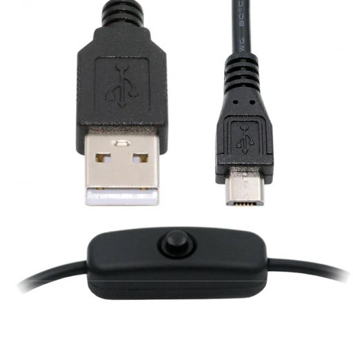 CYケーブルMicroUSB2.0-タイプAケーブルオンオフ電源スイッチボタン付きMicro5Pin、DC5Vデスクランプファンカメラ用(150cm)