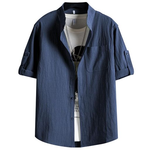 【M=日本XS】身長:150-155cm体重:40-45kg;【L=日本S】身長:155-160cm体重:45-50kg;【XL=日本M】身長:160-165cm体重:50-55kg;【2XL=日本L】身長:165-170cm体重:55-65kg;【3XL=日本XL】身長:170-175cm体重:65-75kg;【4XL=日本2XL】身長:175-180cm体重:75-80kg;【5XL=日本3XL】身長:180-185cm体重:80-85kg※例:普段Mサイズを着用されている方はXLサイズを購入して頂くのがオススメ) このシャツは袖にボタンがついていて七分袖と五分袖に調節できます。 さらっと肌触りの良いコットン生地を使用。通気性に優れ、柔らかい肌さわりを与えてくれる、暑い季節にも使いやすい優秀アイテム8分音符程よいフィット感でボディラインをスマートに魅せて、着痩せ効果も期待できる優れ物。 爽やかなデザインのワイシャツ!美シルエットで好印象なイメージが保てる夏カジュアルコーデのアイテム綿半袖tシャツです。これからの季節に重宝する、薄手で高品質なシャツメンズ七分袖半袖。