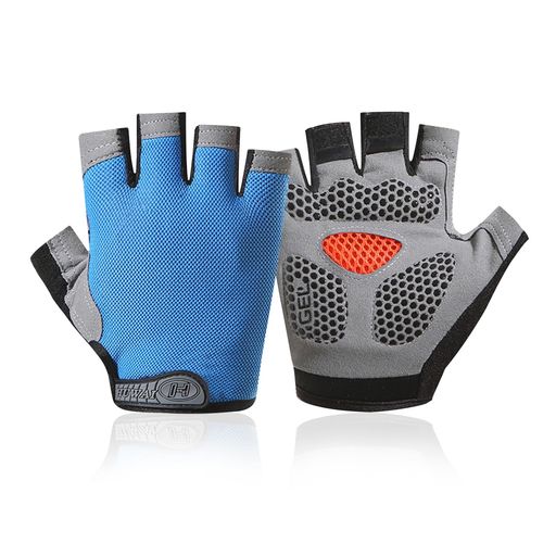 サイクルグローブ夏自転車手袋指なし指切り(パッド衝撃吸収/メッシュ通気性/3D立体/耐磨耗性/滑り止め)..