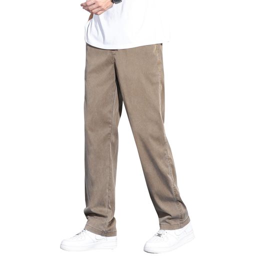 [HMT]ズボンメンズ夏服冷感スラックス人気ワイドテーパードパンツ軽量速乾ストレートパンツゆったり大きいサイズボトムス上品ロング丈無地ラウンジパンツ春夏