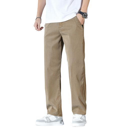 [HMT]ズボンメンズ夏服冷感スラックス人気ワイドテーパードパンツ軽量速乾ストレートパンツゆったり大きいサイズボトムス上品ロング丈無地ラウンジパンツ春夏