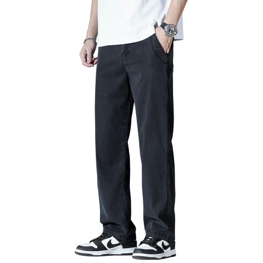 [HMT]ズボンメンズ夏服冷感スラックス人気ワイドテーパードパンツ軽量速乾ストレートパンツゆったり大きいサイズボトムス上品ロング丈無地ラウンジパンツ春夏