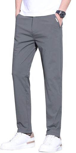 [Rakityo]メンズロングパンツ夏服冷感パンツアイスシルクパンツ接触冷感薄手涼しいイージーパンツストレッチ夏春秋