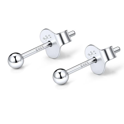 [Silvora]シルバー925ピアスレディースつけっぱなしボールピアスメンズ金属アレルギー対応丸玉直径7mm..