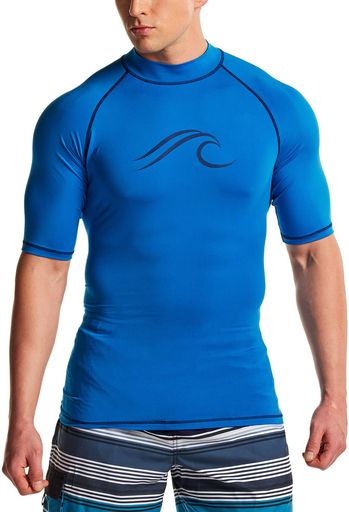 [ATHLIO]ラッシュガードメンズ半袖UVカットUPF50+接触冷感吸汗速乾通気性スイムシャツ無地軽量薄手涼し..