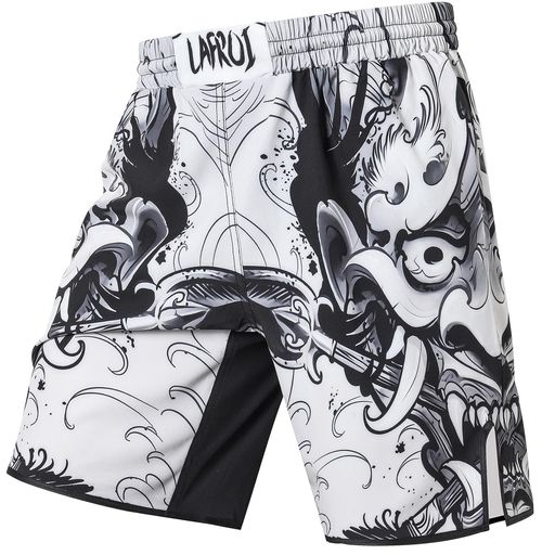 LAFROIメンズボクサーパンツJiuJitsuMMAクロストレーニング戦闘パンツドローストリングジャージ-QJK06HannyaSizeSM