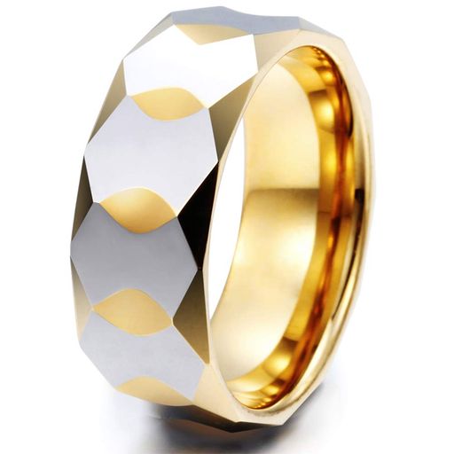 083基地リングメンズタングステン指輪アクセサリー横幅9mmゴールドカラーringサイズ15号