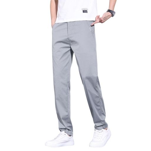 [wolass]メンズワイドパンツズボンゴムベルト人気大きいサイズ快適おしゃれボトムス無地シンプルかっこいい9分丈春夏lightgray5XL