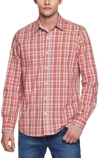 [CQR]シャツ長袖メンズレギュラーフィット軽量耐久性カジュアル綿100ポプリン素材無地チェック柄胸ポケ..