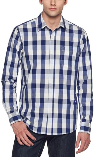 [CQR]シャツ長袖メンズレギュラーフィット軽量耐久性カジュアル綿100ポプリン素材無地チェック柄胸ポケ..