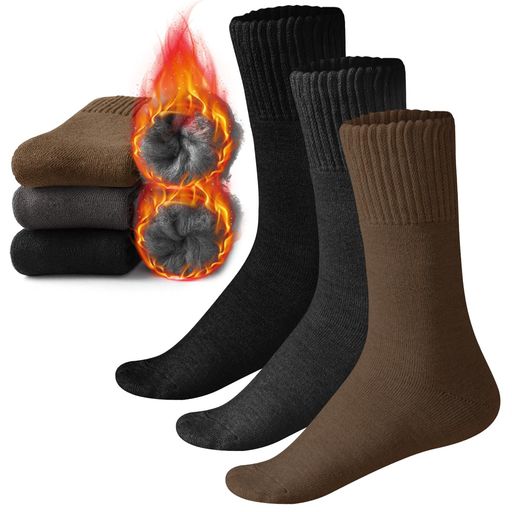 [TSGarden]靴下レディース3足セット冬用ウールソックス30%ウール4cmの極厚雲感20cmの長さ裏起毛自発熱防寒蓄熱毛玉・毛落対策裏起毛ふわふわ超厚手室内アウトドア通勤通学アウトドア登山キ…