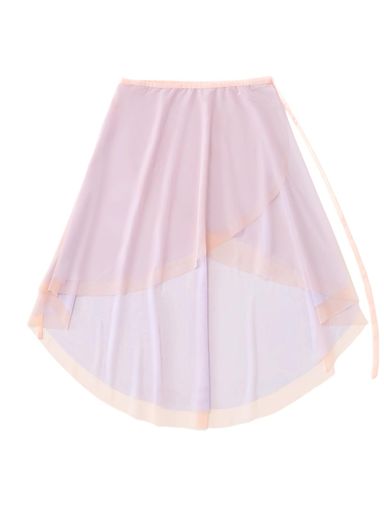 [Tacherlia]バレエ用の二色メッシュ生地のリボン付きスカート(JPアルファベットジャスポMブルーとピンク)