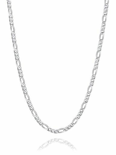 [PROSTEEL]ネックレスレディースシンプルチェーンのみチョーカー女性シルバー925フィガロチェーン金属..