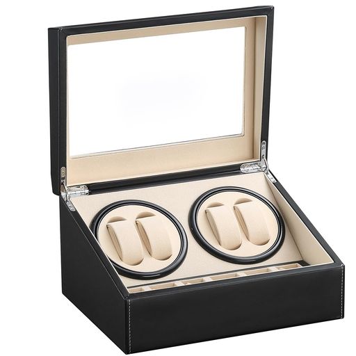 ワインディングマシーン(4本巻き+6本収納)ウォッチワインダー自動巻きワインディングマシーン日本製マブチモーター高級腕時計自動巻き上げ機収納ケース男女の腕時計は全部使えます2022…(2)