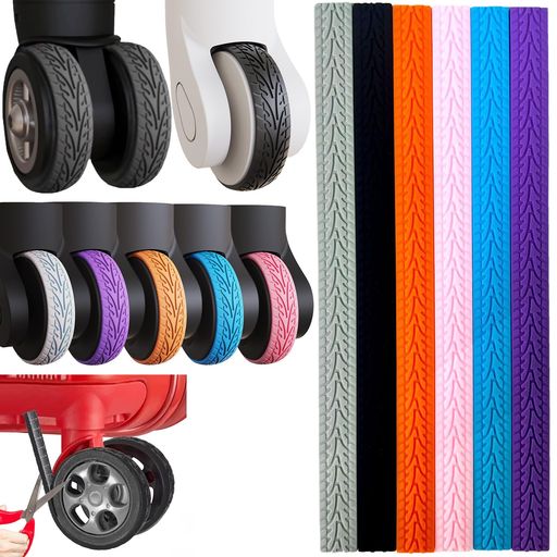 キャスターカバー貼り付け型8個セットキャリーケース車輪カバー静音スーツケースキャスターカバータイ..