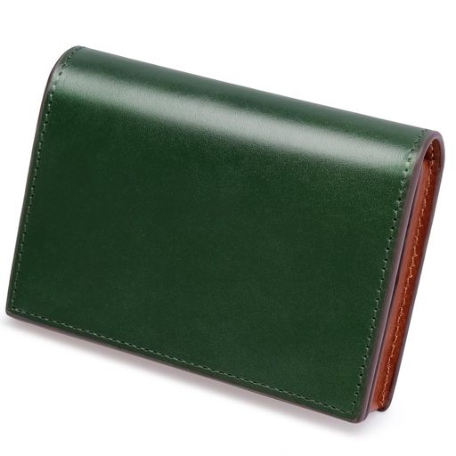 ACLUO名刺入れメンズ栃木レザー本革名刺ケース磁石大容量50枚男女兼用シンプル(グリーン/ブラウン)