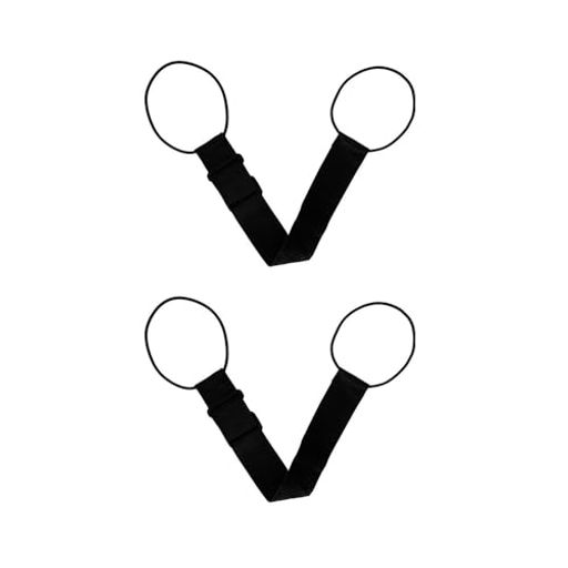 MINBOOTバッグとめるベルト旅行便利グッズ2個セットスーツケースベルトハンドルロック荷物用弾力固定ベルト多目的ツールブラック46~68CM