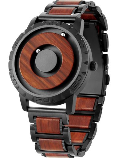 [EUTOURユートール]木製磁力腕時計ボールベアリング設計メンズ男性腕時計クオーツウォッチミニマリズム..