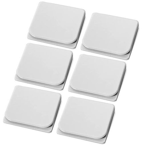 BESTOYARDシャワーカーテン固定クリップ白6個入り防風クリップカーテンと壁隙間防止バスタブライナーシ..