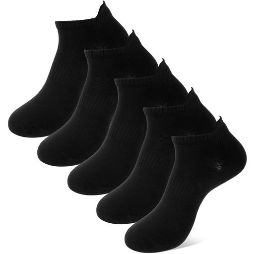 [Roypad]靴下メンズショートソックス黒5足セット24-27.5cm吸汗消臭滑り止め通気性ビジネス日常スポーツ対応通年使える快適くるぶし丈