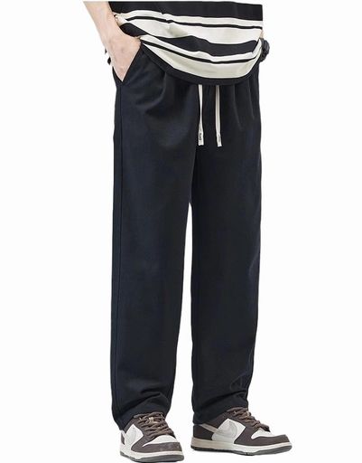 [HouseYayoi]長ズボンメンズズボンデニムジーンズチノパンイージーパンツやわらかストレッチアウトドア通勤無地旅行軽いゆったり大きいサイズかっこいいビジネスゴムカジュアル春夏ブラ…