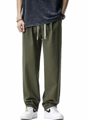 [HouseYayoi]長ズボンメンズズボンデニムジーンズチノパンイージーパンツやわらかストレッチアウトドア通勤無地旅行軽いゆったり大きいサイズかっこいいビジネスゴムカジュアル春夏グリ…