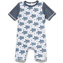 BONVERANO水着ラッシュガードワンピースUPF50+UVカット半袖ベビー男の子(GreyTurtle24-36Months)