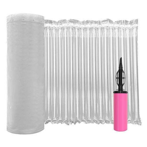 Hijelyn梱包材空気緩衝材ポンプ付幅30cmx全長50m衝撃吸収輸送用すき間埋め梱包包装資材細長タイプ引っ..