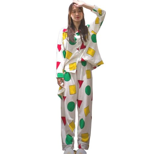 [Mitigo]クレヨンしんちゃんパジャマ綿メンズ半袖短ズボン上下セットアイマスク付き3点セットレディー..