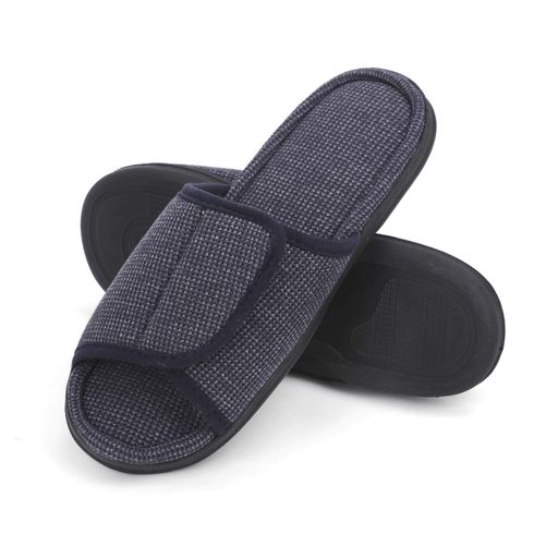 [Afindern]メンズスリッパ介護サンダル足腫れふくらん改善圧力を軽減滑り止め転倒防止軽いマジックテープで調節可能低反発ルームシューズ室内履き中年高齢者四季3色