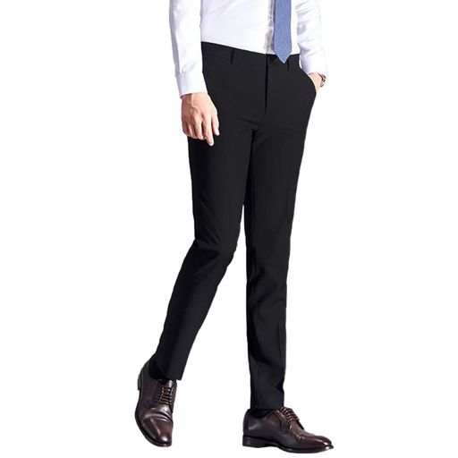[VYOOU]メンズスラックスビジネススーツパンツノータック通勤ロングパンツフォーマル仕事着就職スーツ..