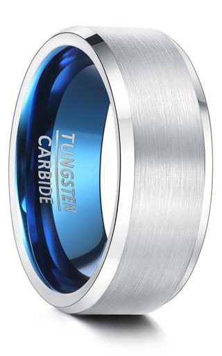 083基地メンズリング指輪タングステンマットラインサイドカット横幅6MMブラック真空メッキ25号