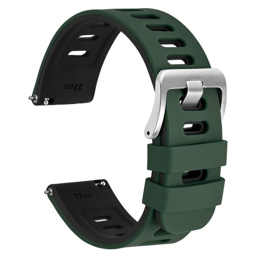 材質:高品質シリコン サイズ:18mmのスプリングバーを使う腕時計やスマートウォッチに適用する。購入前に腕時計のをご確認ください。 バンド長さ:118mm/80mm腕周り約145mm~215mmの方に適用できる クイックリリース:工具なしで時計バンドを交換できる 品質的な問題に対して、全て新品交換或いは返金で対応させていただきます。ご質問がある場合、お問い合わせください。24時間以内に対応して返信いたします。