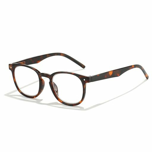 楽天ベストプライスオンライン[FEISEDY]老眼鏡おしゃれレディーズブルーライトカット軽量老眼用メガネメンズボストン型ケース付きべっ甲3.5B1276