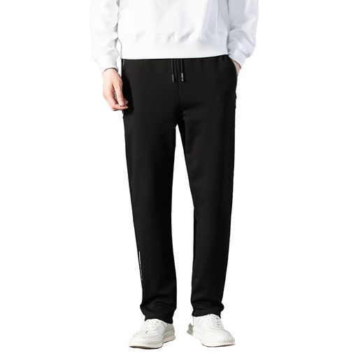 [treetreerin]ロングパンツメンズワイドパンツジャージ下ズボンジョガーパンツスウェットパンツガウチョパンツボトムスストレートパンツ部屋着速乾ずぼんゆったりM8188TZTblk-L