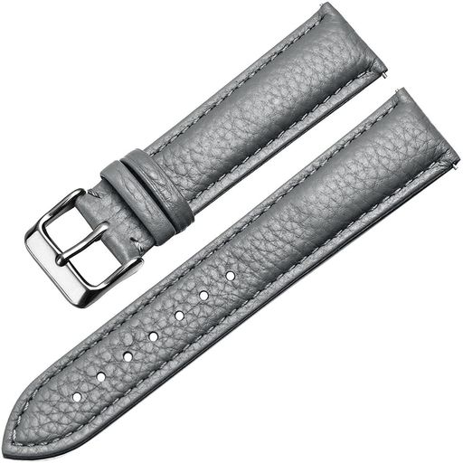 トンチャーメー腕時計ベルトレディースメンズレザー替え時計バンド超薄両面本革柔らかいイージークリッ..