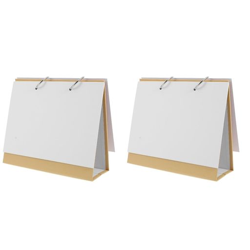 STOBOK空白の卓上カレンダー2個セットルーズリーフオリジナル自作手作り卓上DIYスケジュールシンプル予..