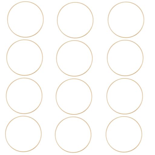 TEHAUXリング花輪DIY手作りクラフト12個リングフープクリスマスウェディング装飾壁掛け車飾り竹製リン..