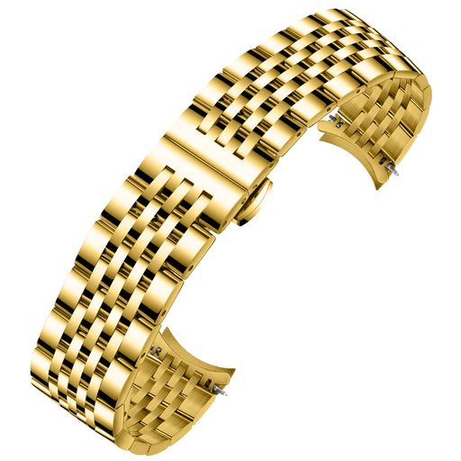 [SEUERバックスラッシュ時仕]時計ベルト12mm14mm-24mmステンレス鋼防水防汗Dバックル両開き/観音開き尾錠錆び難いウォッチバンド金属腕時計ベルト交換工具付きボックス付き男女兼用(ゴール…