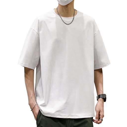 [ARSZHORSVS]Tシャツメンズ半袖大きいサイズ無地吸汗速乾・柔らかい・サラサラビッグシルエット通気性着回しやすいおしゃれ服メンズ4色(JPアルファベットM標準ホワイト)[並行輸入品]