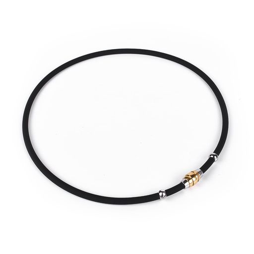 [AIDUOMEI]首輪【静電気除去】磁気ネックレス【ネック】ステンレスファッションシリカゲル肌への親和性..