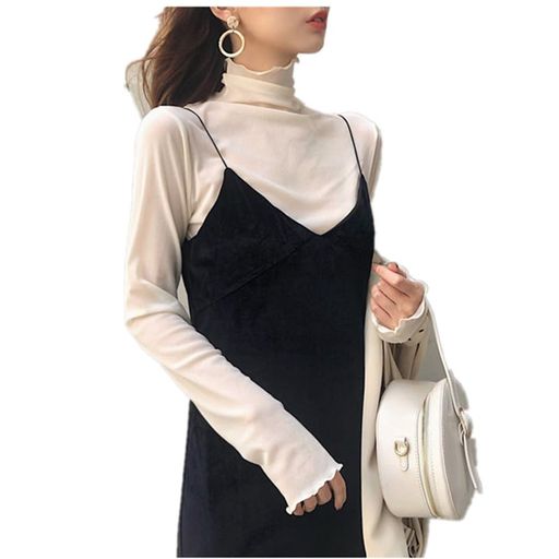 [Xingsas]シアートップス総レースシースルーレディース春夏2023春作絶妙な透け感肌...