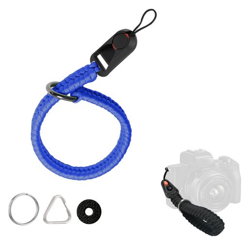 [Bookwarm]カメラストラップパラコード編みハンドストラップ、クイック着脱、付属のアダプタはほとんどの一眼レフカメラに使用でき、設置が便利。落下防止頑丈おしゃれ金属部品には高…