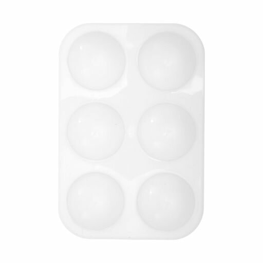 CAPASTEC水彩パレット塗料絵皿絵画パレット絵の具水彩顔料用容器絵具セット芸術家/画家/初心者向け配色洗浄便利1個白6穴